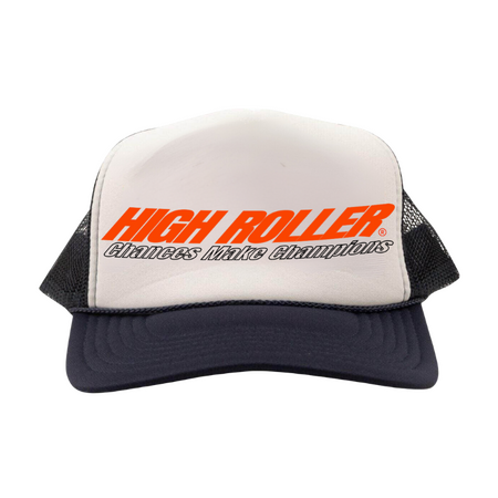 HIGH ROLLER | HIGH ROLLER CHANCES MAKE CHAMPIONS TRUCKER HAT (MIDNIGHT NAVY) $50.00