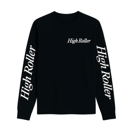 HIGH ROLLER | HIGH ROLLER CHANCES MAKE CHAMPIONS LONG SLEEVES TEE (MIDNIGHT NAVY) $50.00