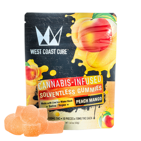 WEST COAST CURE | PEACH MANGO FLAVORED GUMMIES - 10X10MG/THC GUMMY $14.00